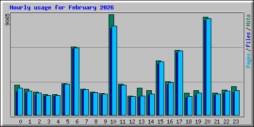 Hourly usage for February 2026