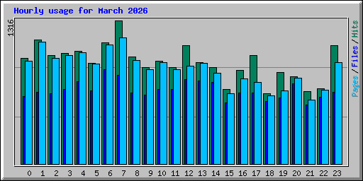 Hourly usage for March 2026